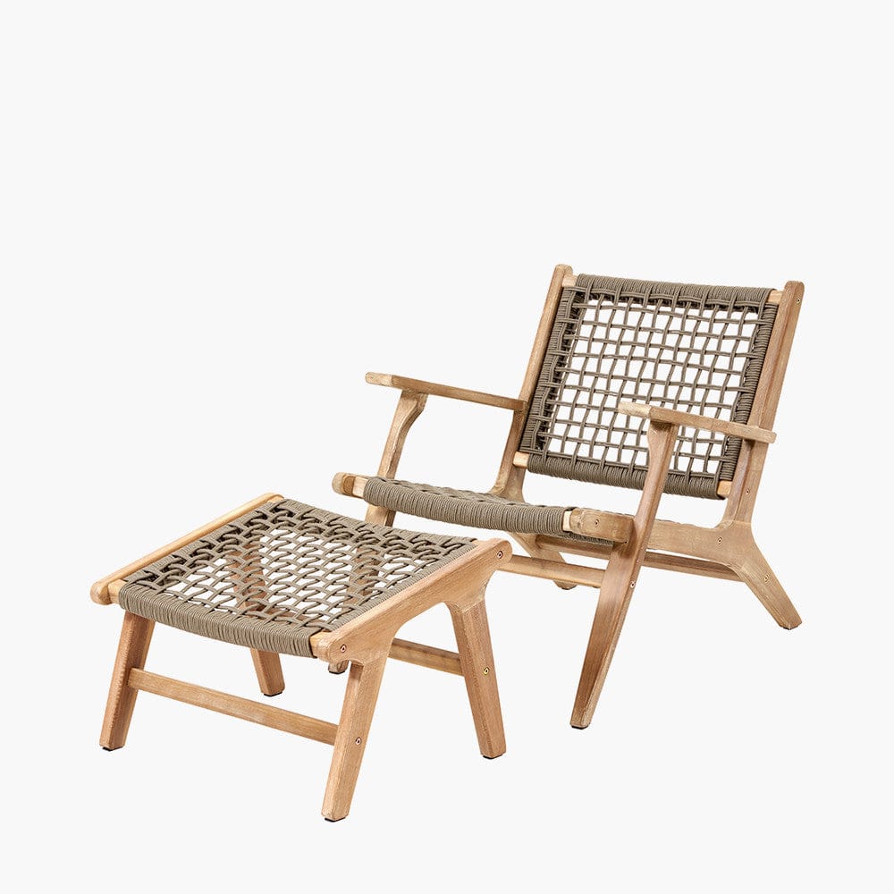 Sesto Outdoor Chair and Hocker Set.
