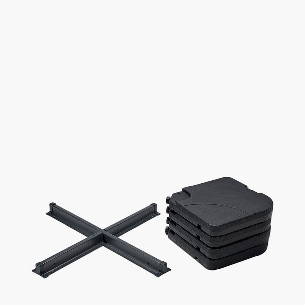 Set of 4 Plastic Parasol Cross Base Containers.