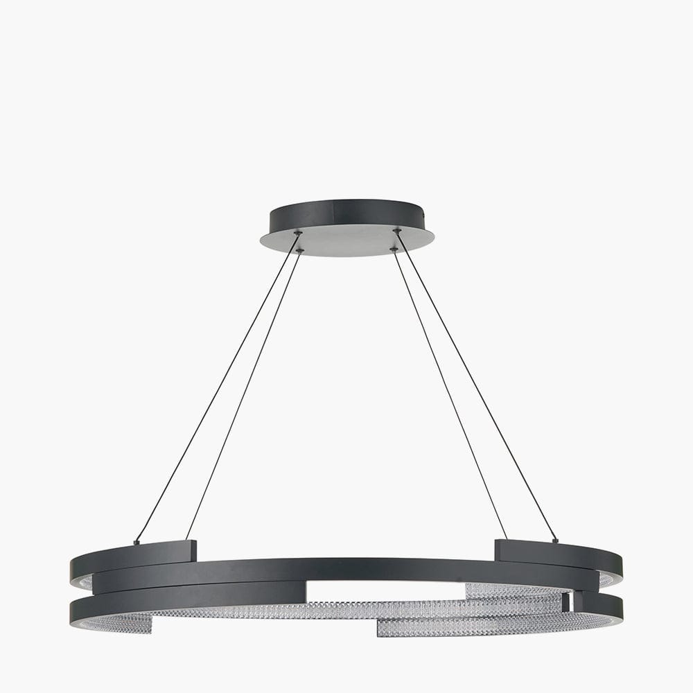 Sienna Black Metal LED Ring Pendant.