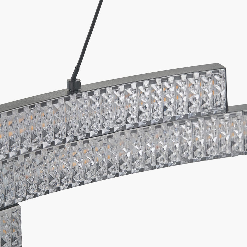 Sienna Black Metal LED Ring Pendant.