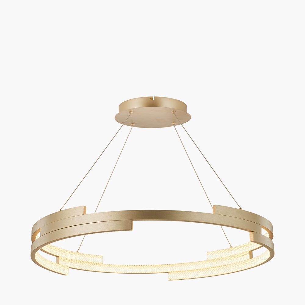Sienna Gold Metal LED Ring Pendant.