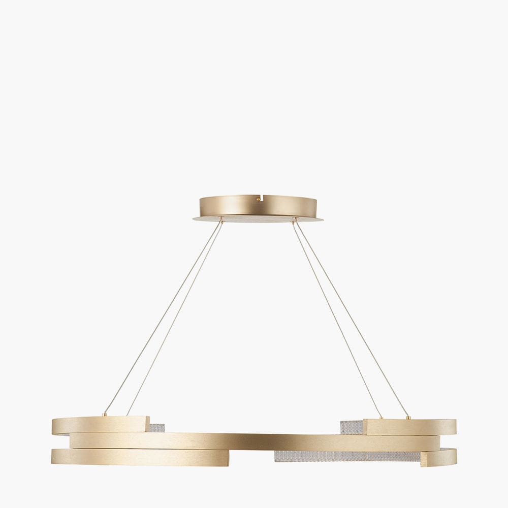 Sienna Gold Metal LED Ring Pendant.