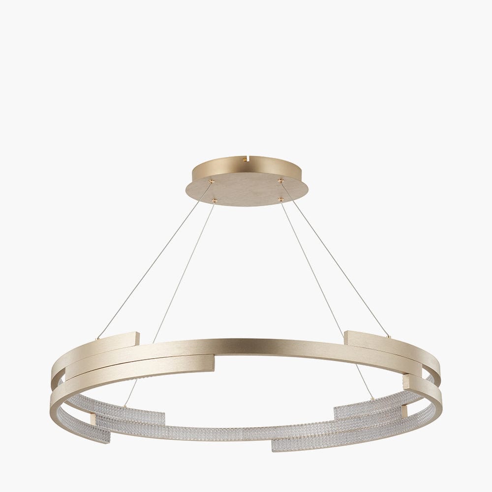 Sienna Gold Metal LED Ring Pendant.