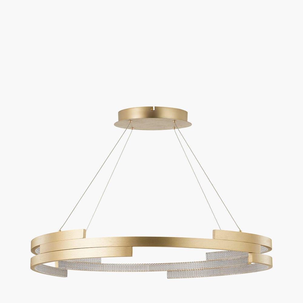 Sienna Gold Metal LED Ring Pendant.