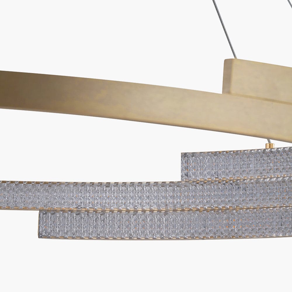 Sienna Gold Metal LED Ring Pendant.