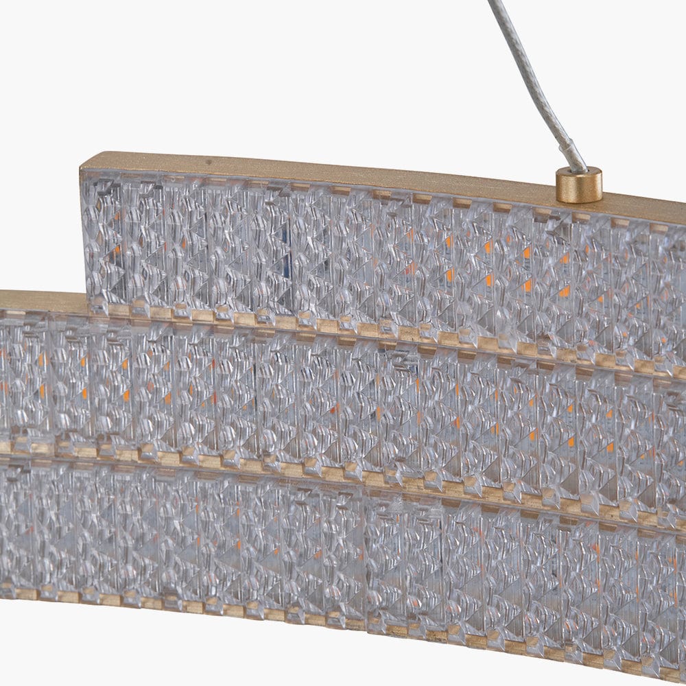 Sienna Gold Metal LED Ring Pendant.