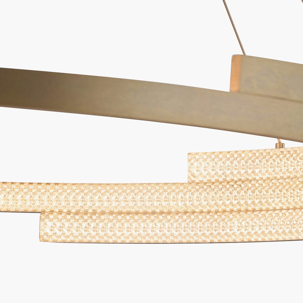 Sienna Gold Metal LED Ring Pendant.