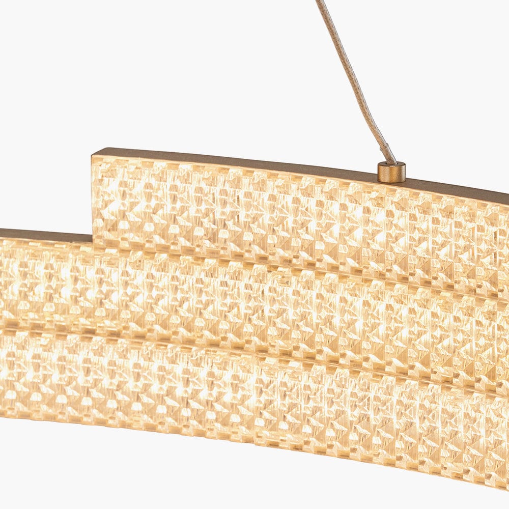 Sienna Gold Metal LED Ring Pendant.