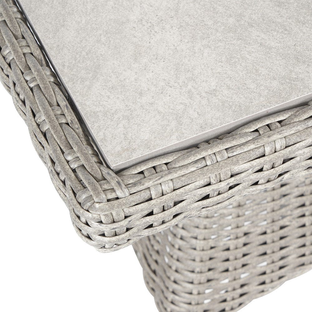 Slate Grey Barbados 2 Seater Lounge Set with Ceramic Top.