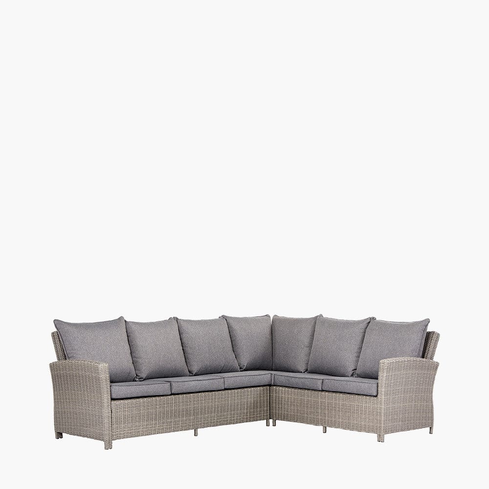 Slate Grey Barbados Corner Set Long Left with Ceramic Top.