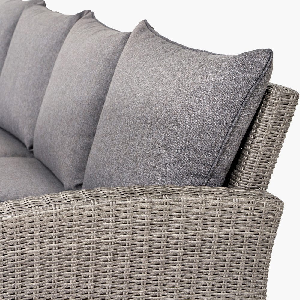 Slate Grey Barbados Corner Set Long Right with Ceramic Top.