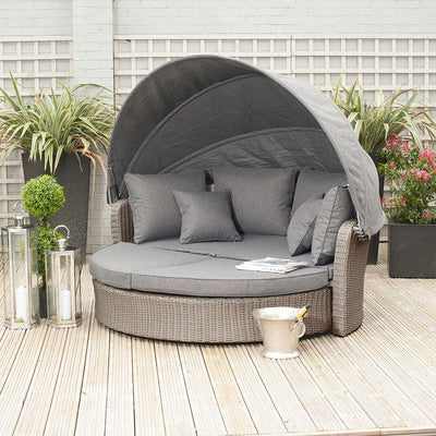 Pacific Lifestyle Outdoors Slate Grey Bermuda Day Bed House of Isabella UK