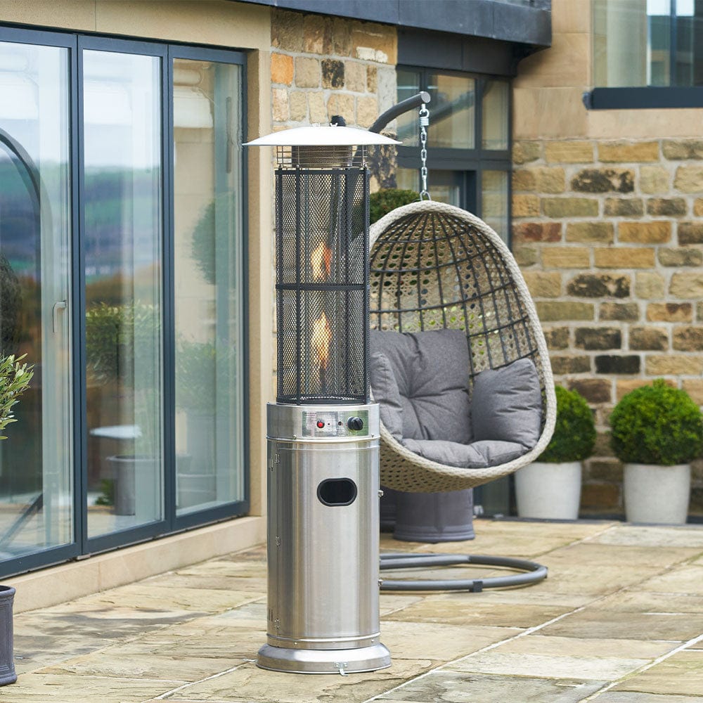 Pacific Lifestyle Outdoors Stainless Steel Cylinder Patio Heater House of Isabella UK