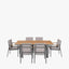 Stockholm Anthracite 6 Seater Dining Set.