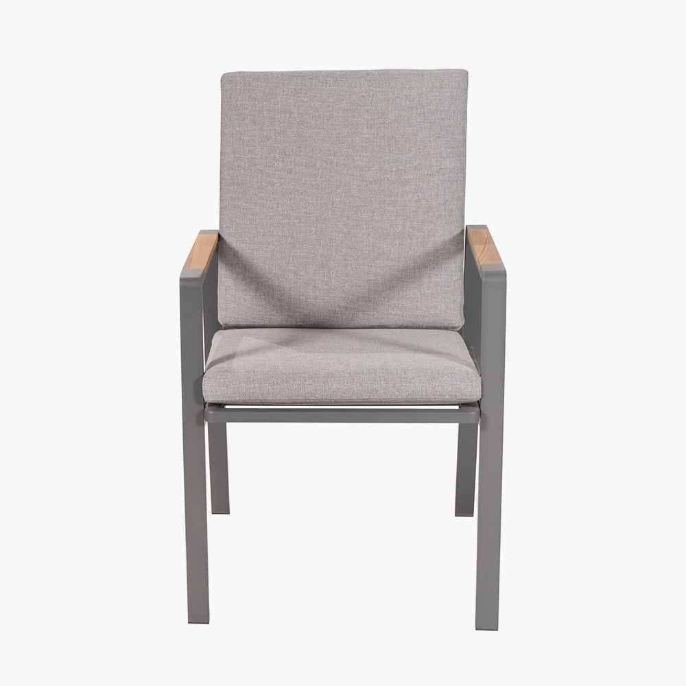 Stockholm Anthracite 6 Seater Dining Set.