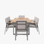 Stockholm Anthracite 6 Seater Dining Set.