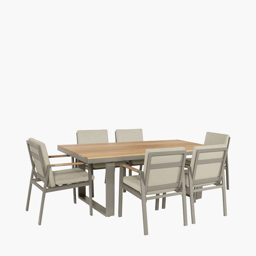 Stockholm Limestone 6 Seater Dining Set.