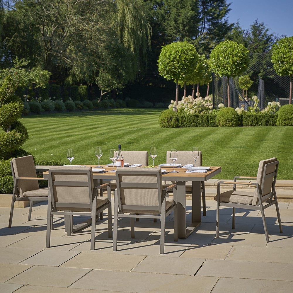 Stockholm Limestone 6 Seater Dining Set.