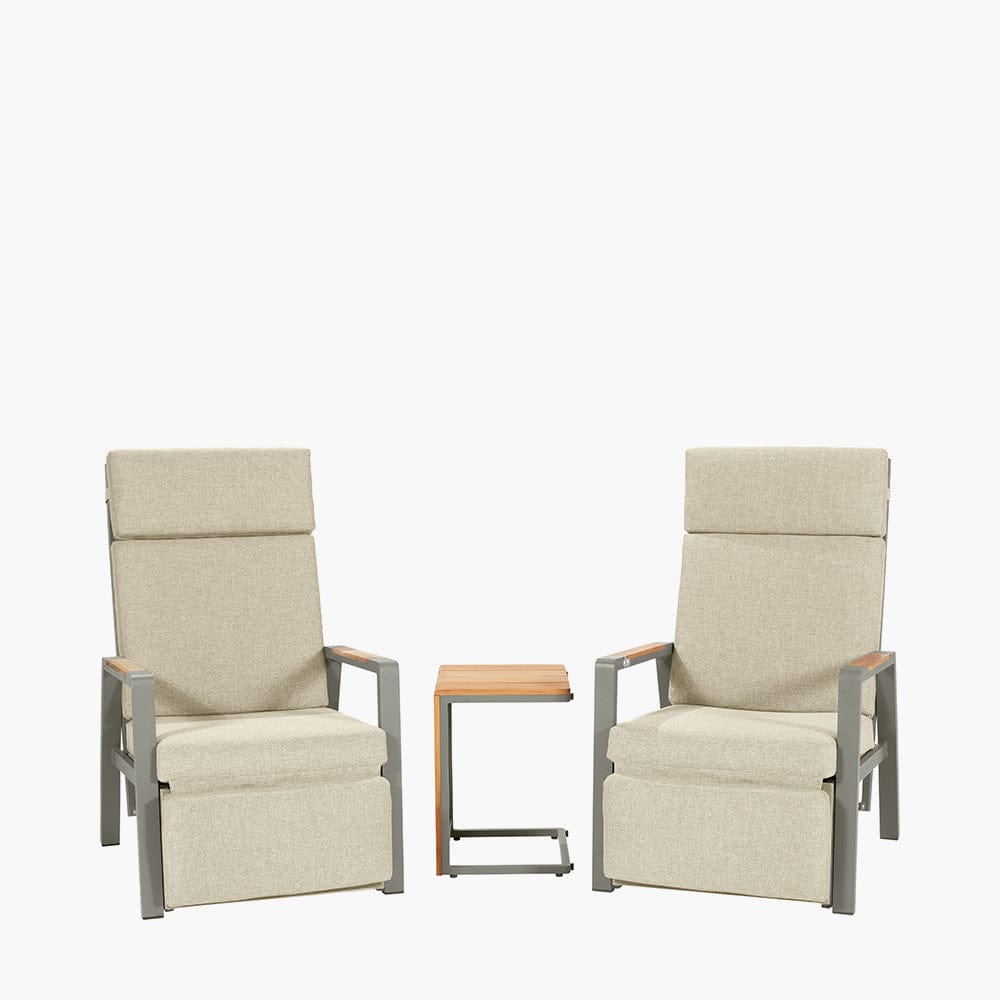 Stockholm Limestone Recliner Set.