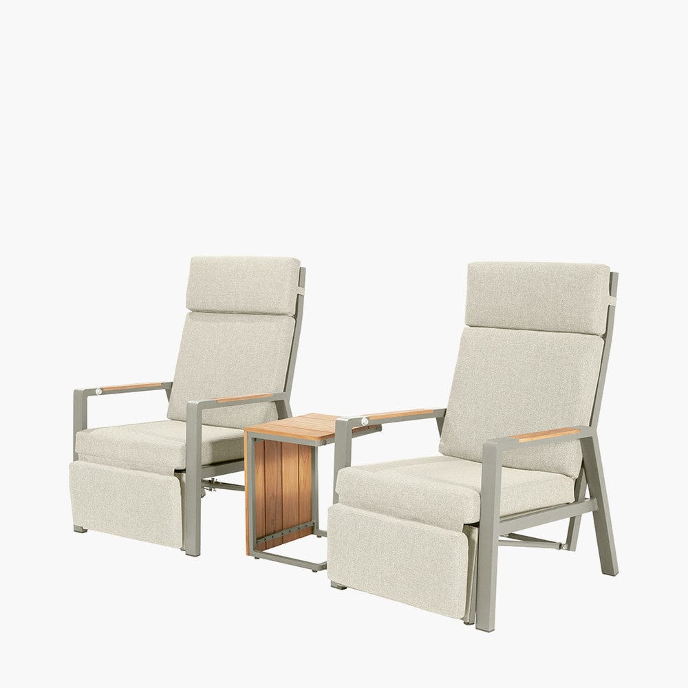 Pacific Lifestyle Outdoors Stockholm Limestone Recliner Set House of Isabella UK