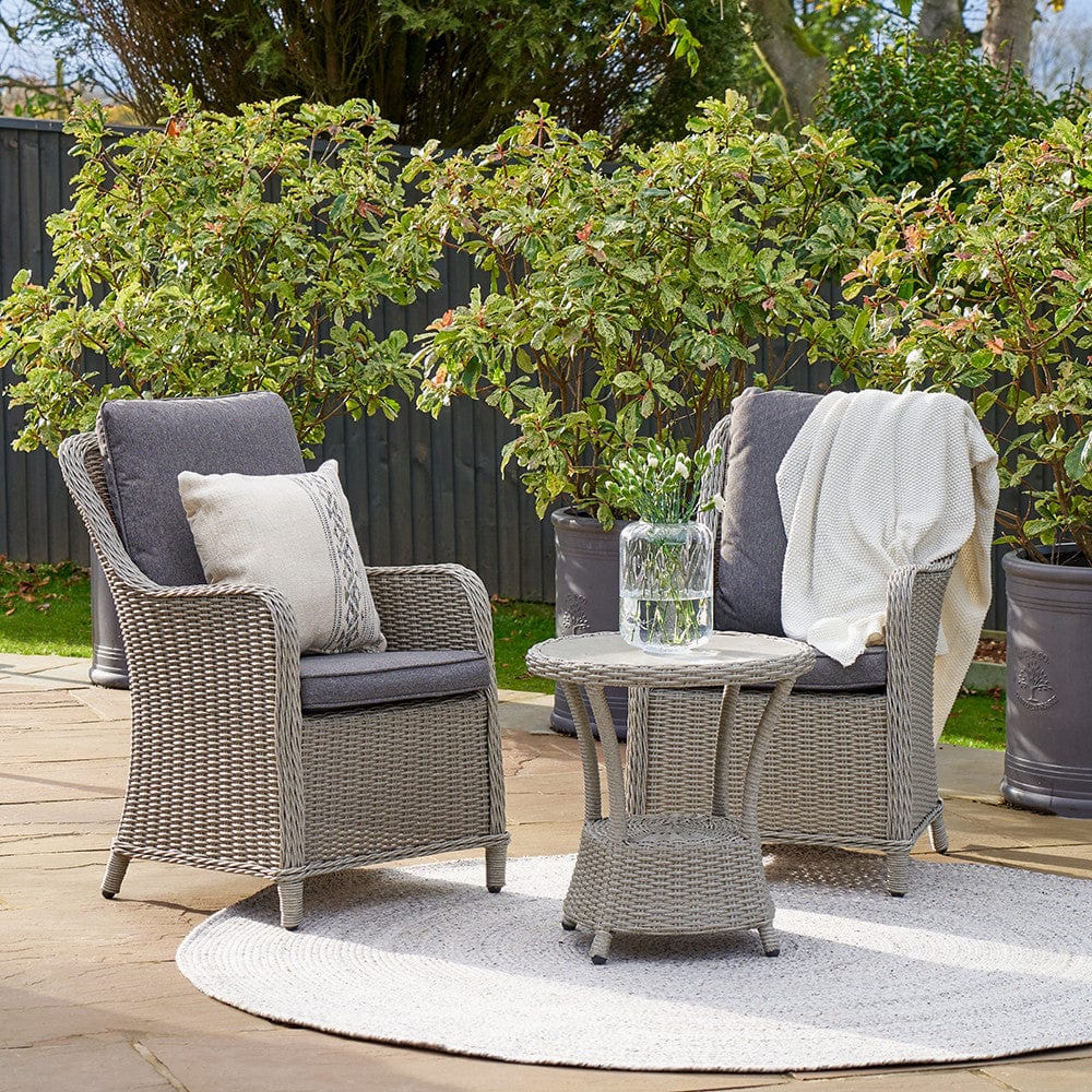 Pacific Lifestyle Outdoors Stone Grey Antigua Bistro Set with Ceramic Top House of Isabella UK