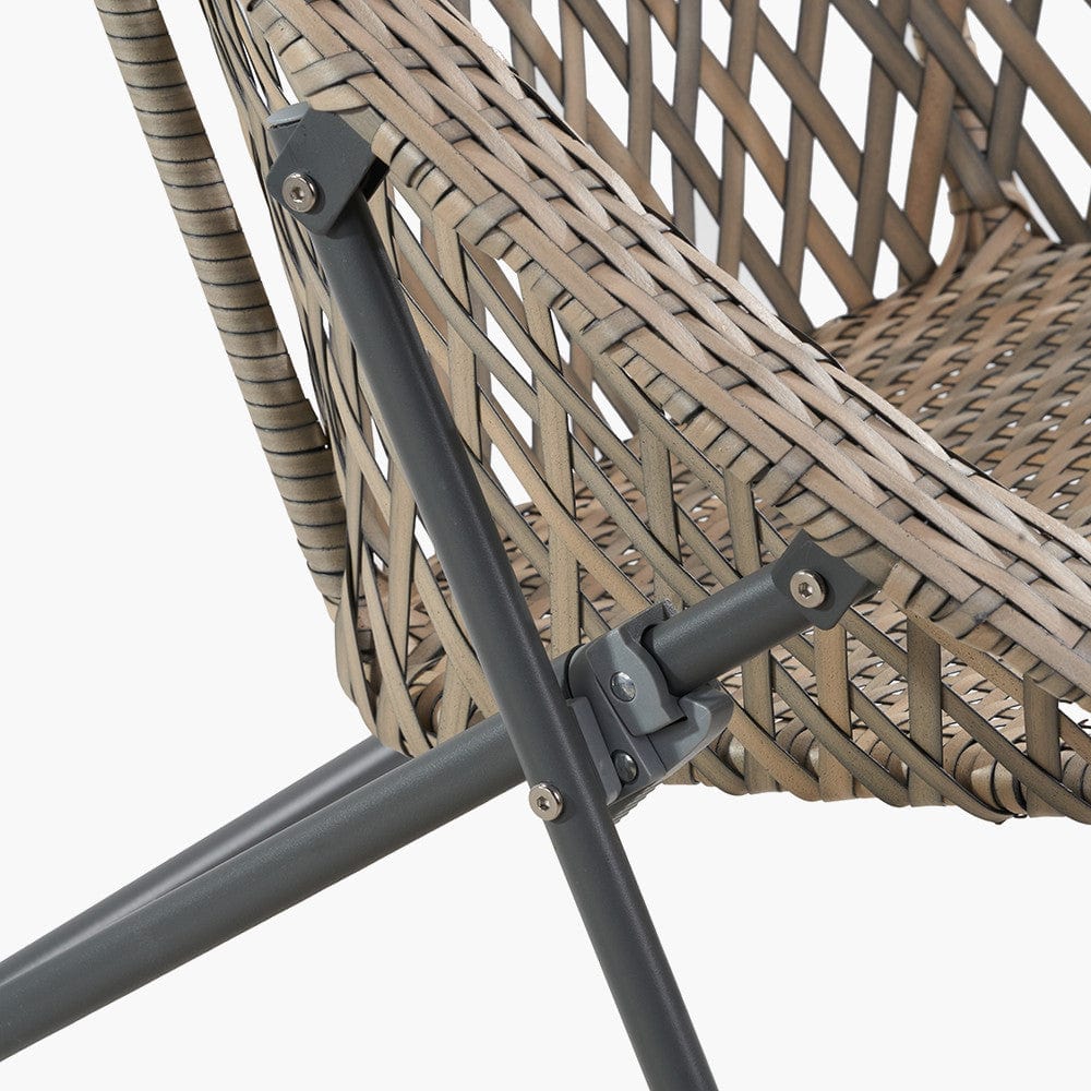 Tobs Outdoor Grey Foldable Loungers Set.