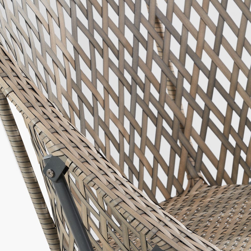 Tobs Outdoor Grey Foldable Loungers Set with Oval Table.