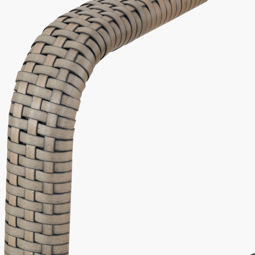 Tobs Outdoor Grey Synthetic Rattan Stackable Bistro Set.