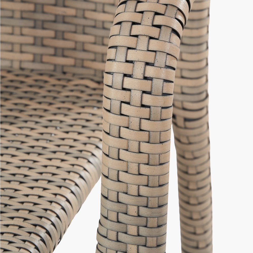 Tobs Outdoor Grey Synthetic Rattan Stacking Chair.