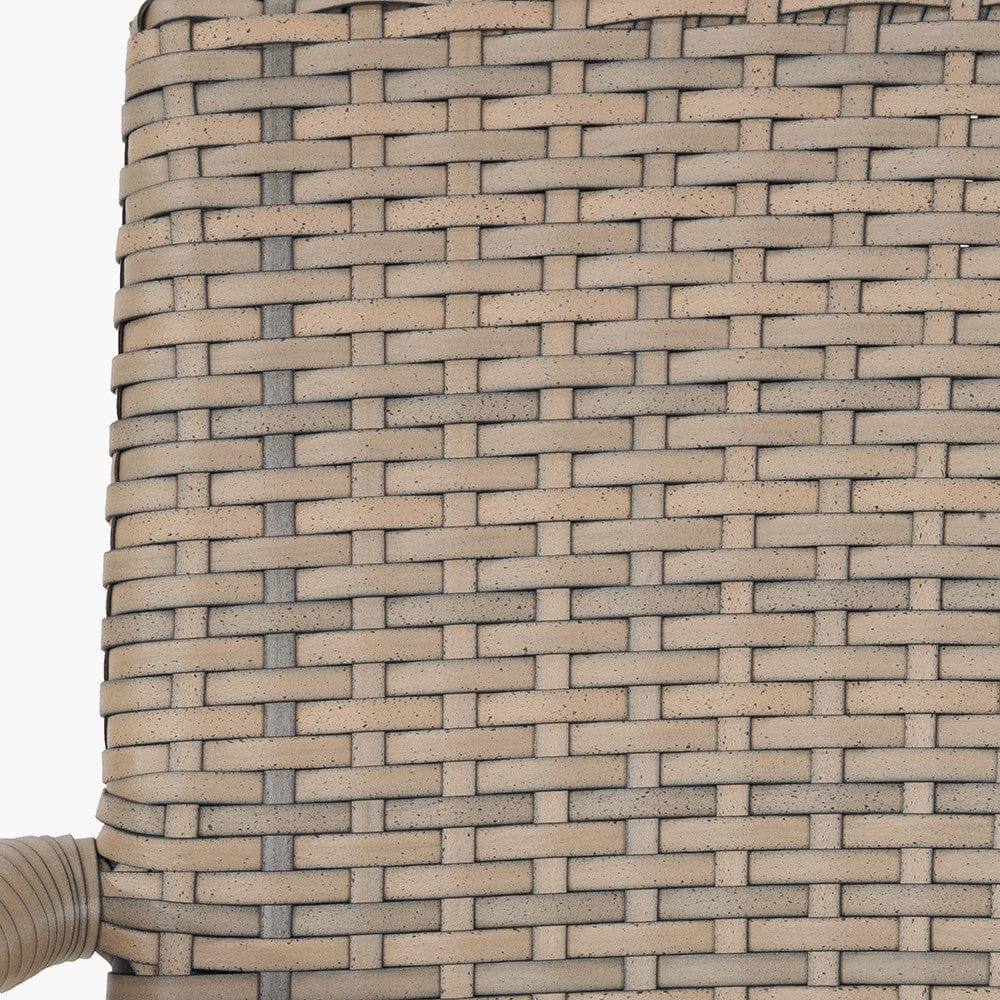 Tobs Outdoor Grey Synthetic Rattan Stacking Chair.