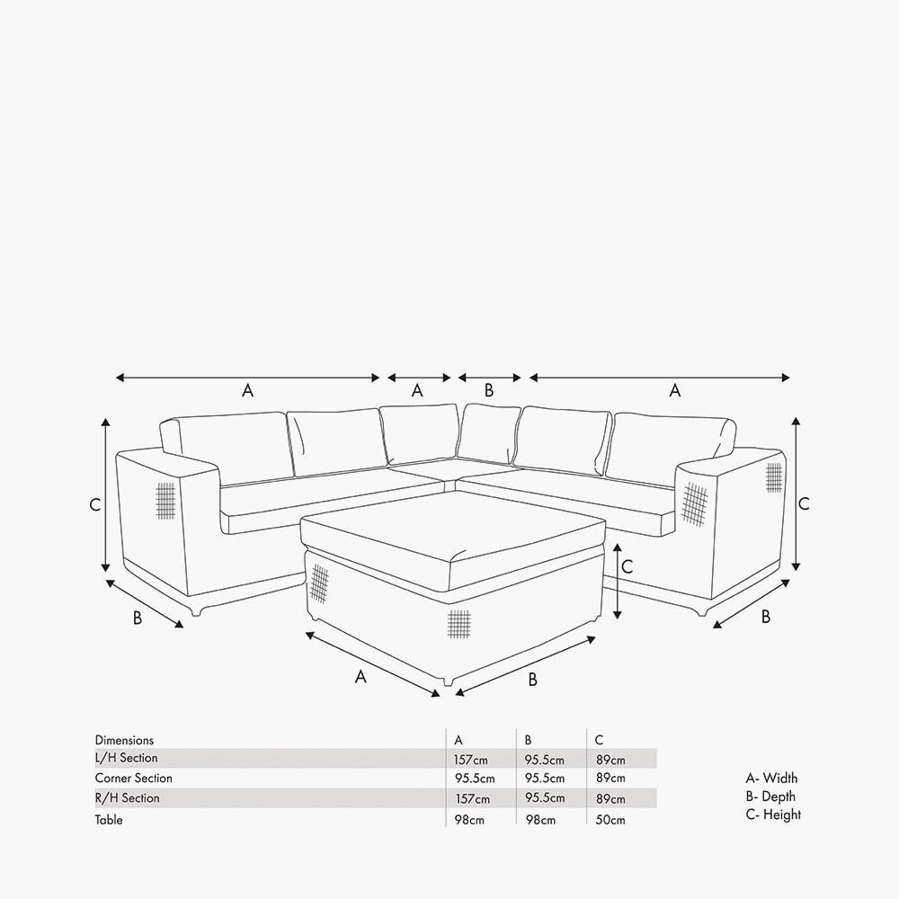 Pacific Lifestyle Outdoors Tuscany Corner Set House of Isabella UK