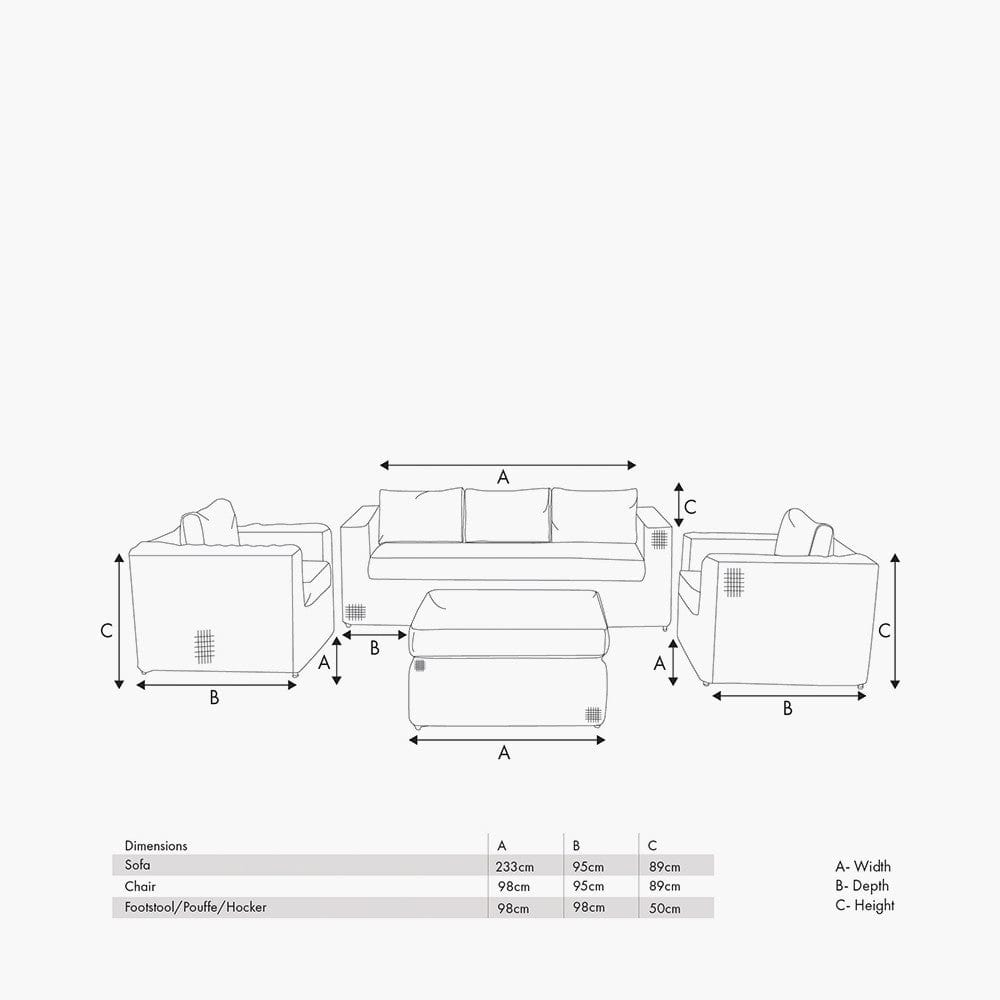 Pacific Lifestyle Outdoors Tuscany Lounge Set House of Isabella UK