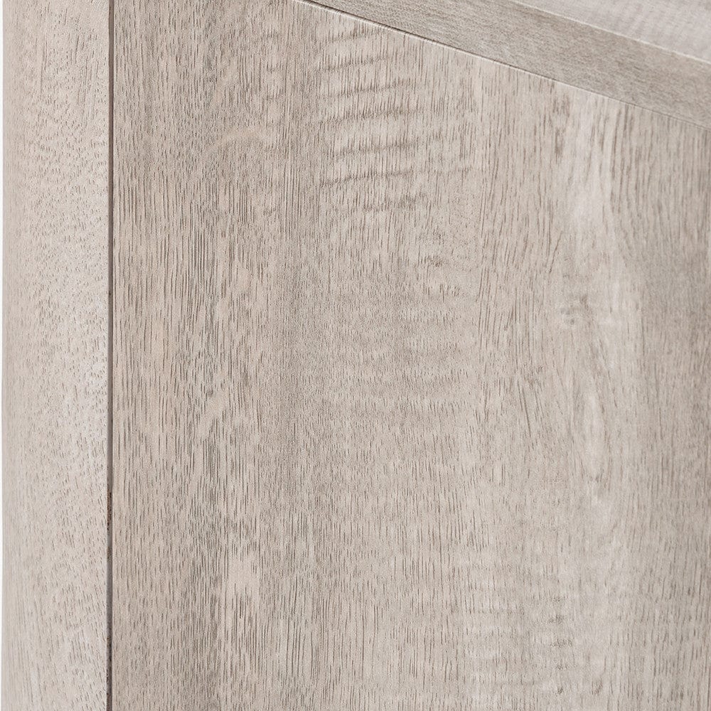 Ukiah Grey Oak Veneer and Black Metal 2 Door Low Unit.