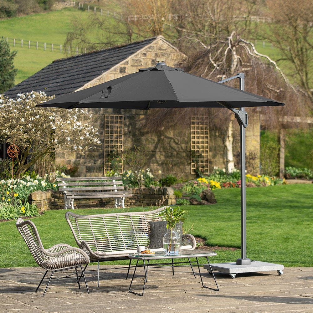 Voyager T1 3m Round Anthracite Parasol.