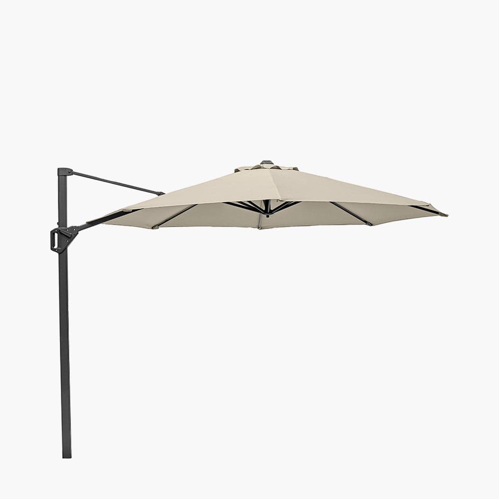 Voyager T1 3m Round Champagne Free Arm Parasol.