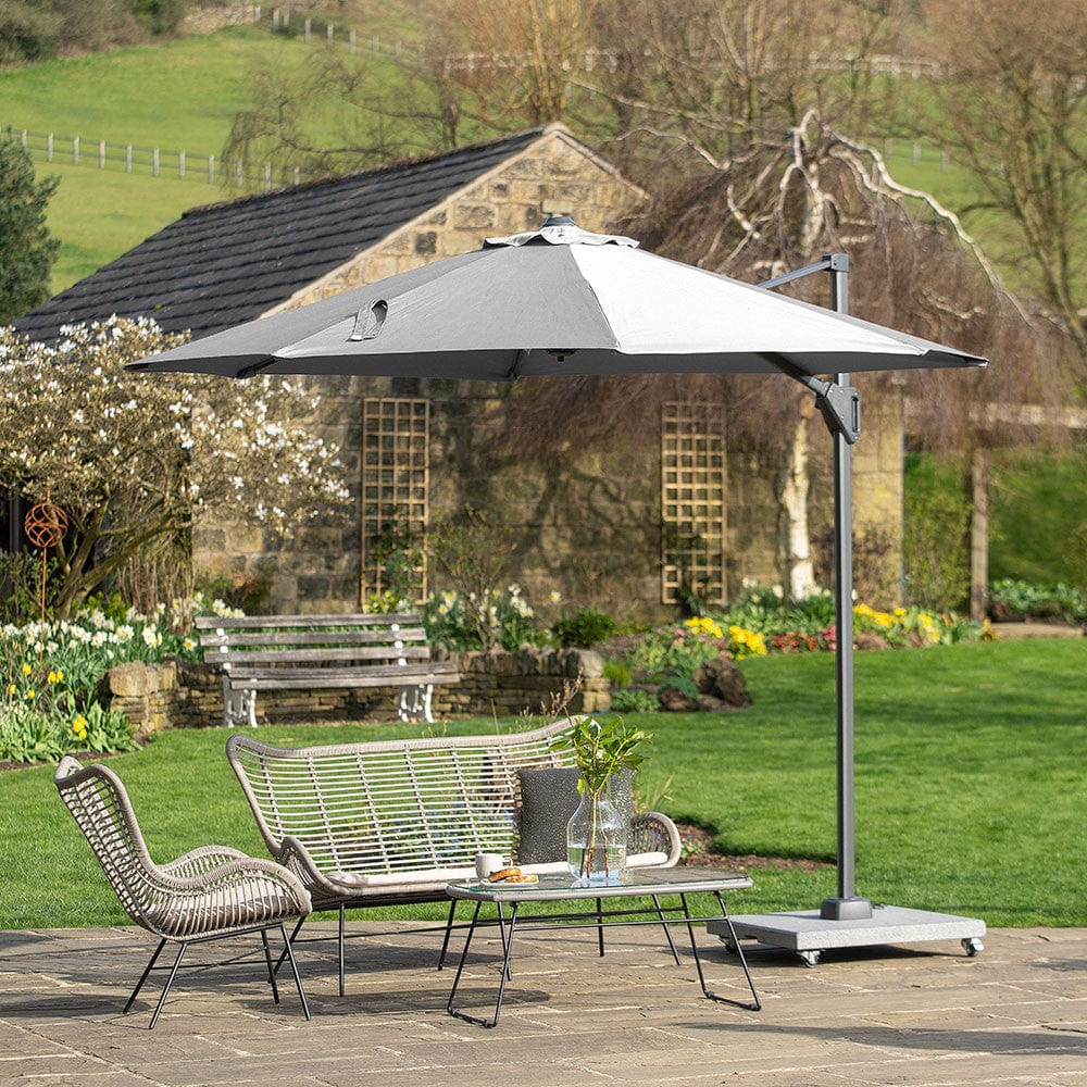 Voyager T1 3m Round Luna Grey Parasol.