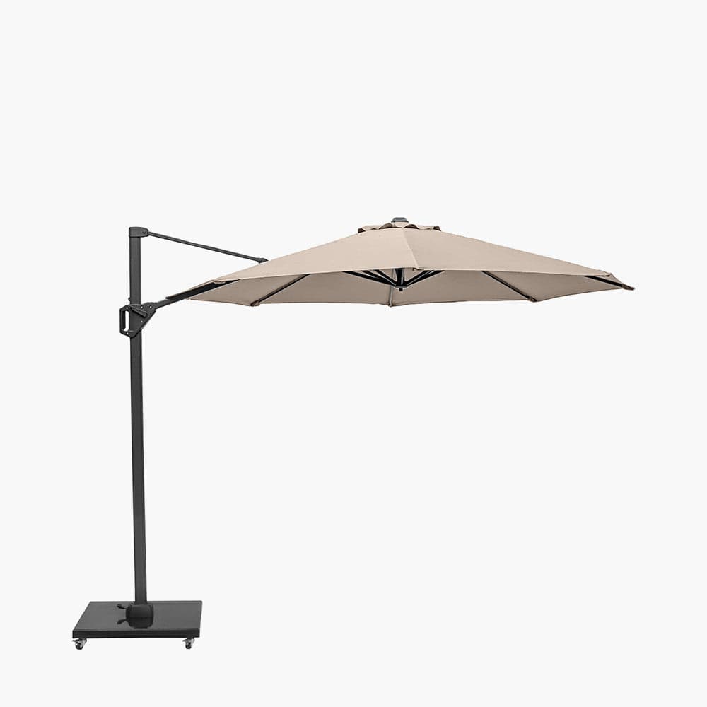 Voyager T1 3m Round Taupe Parasol.