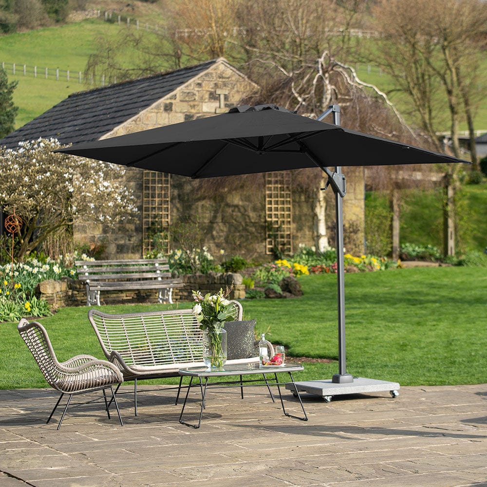 Voyager T1 3m x 2m Oblong Anthracite Parasol.