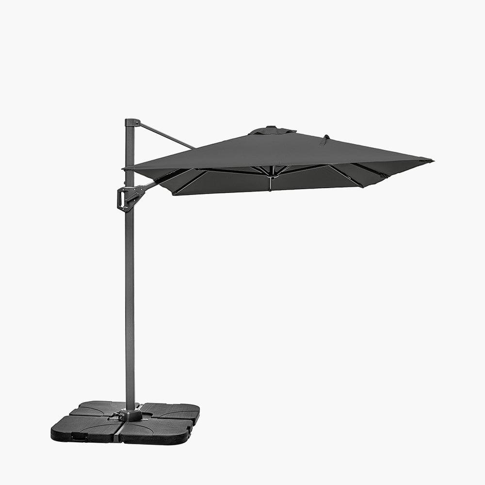 Voyager T1 3m x 2m Oblong Anthracite Parasol.