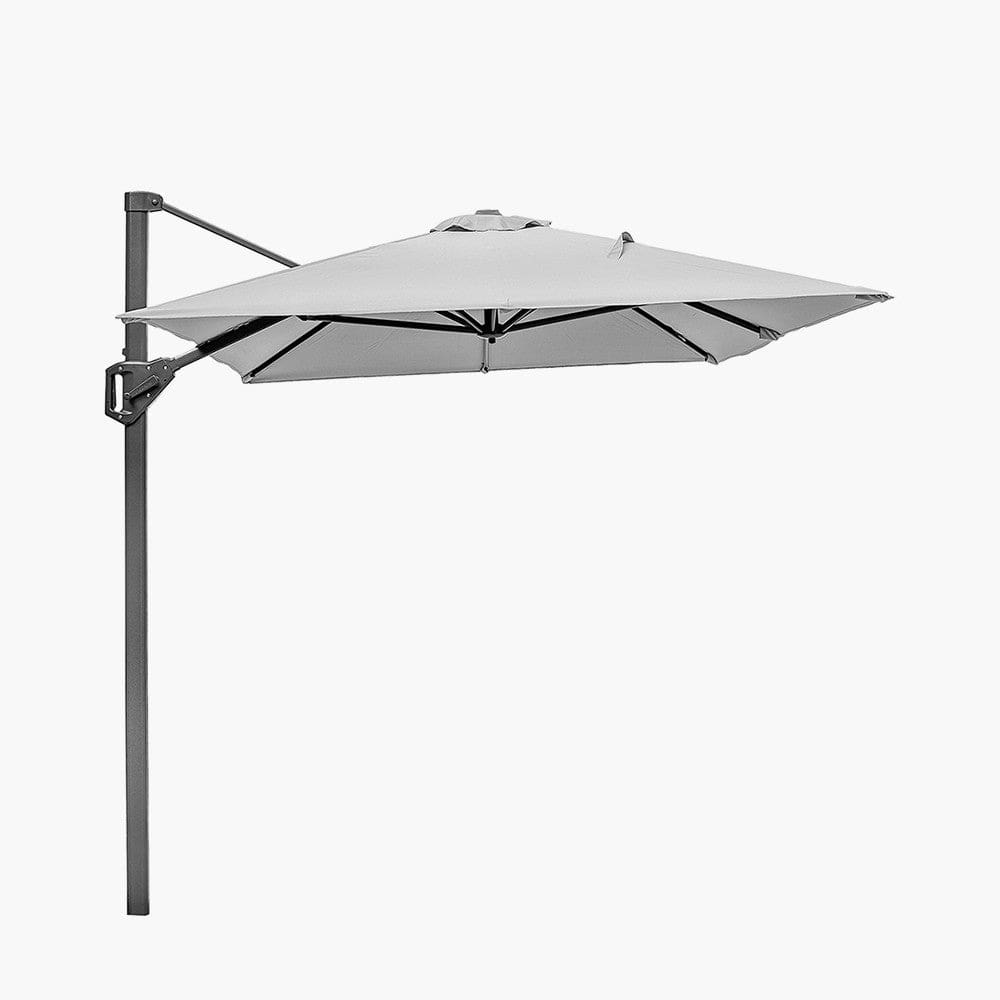 Voyager T1 3m x 2m Oblong Luna Grey Parasol.