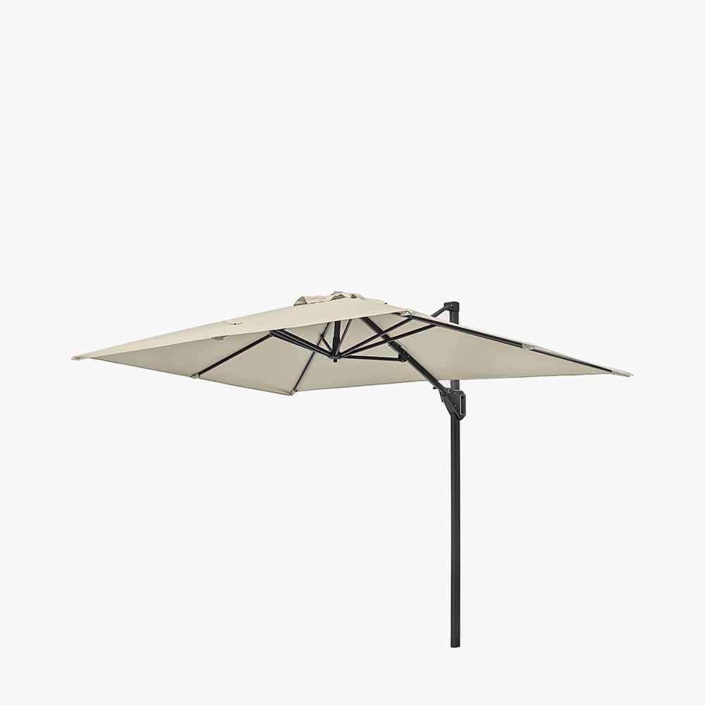 Voyager T1 3m x 2m Rectangular Champagne Free Arm Parasol.