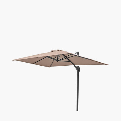 Pacific Lifestyle Outdoors Voyager T1 3m x 2m Rectangular Taupe Free Arm Parasol House of Isabella UK