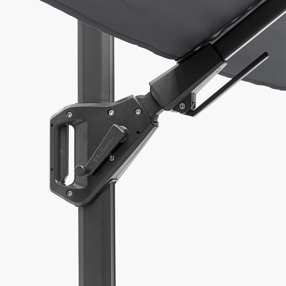 Voyager T2 2.7m Square Anthracite Parasol.