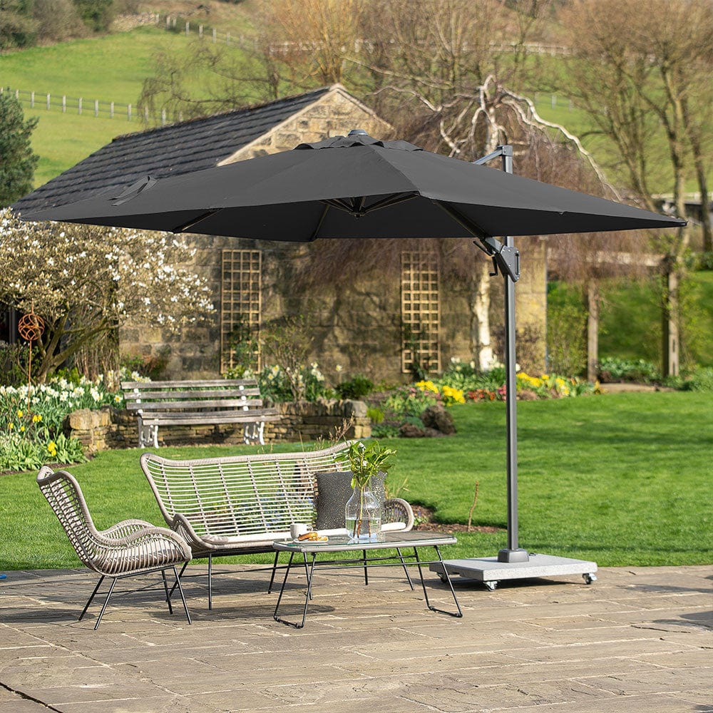 Voyager T2 2.7m Square Anthracite Parasol.