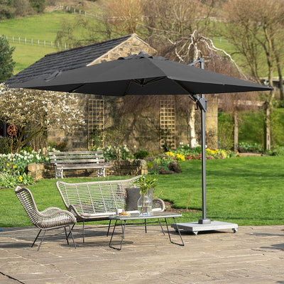 Pacific Lifestyle Outdoors Voyager T2 2.7m Square Anthracite Parasol House of Isabella UK