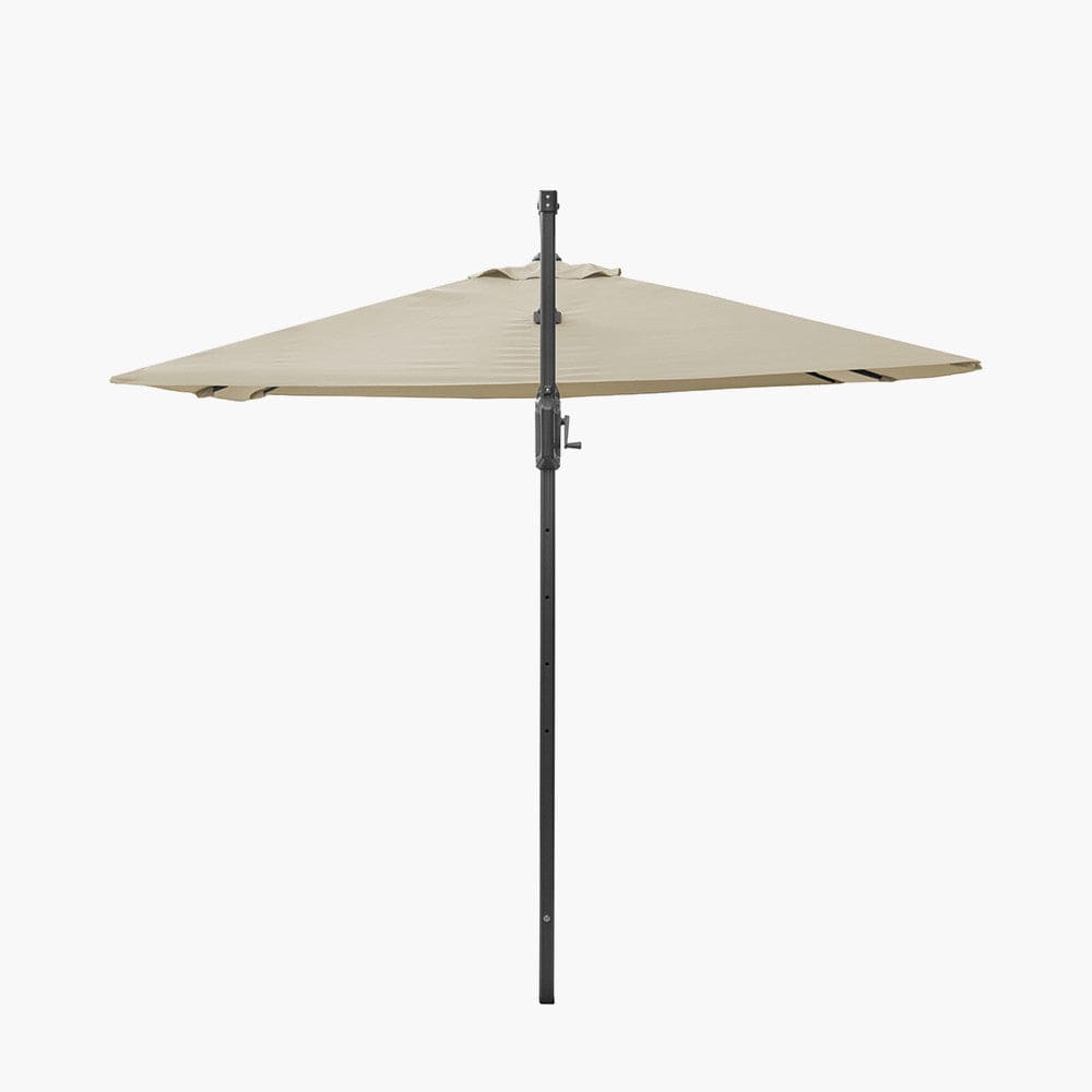 Voyager T2 2.7m Square Champagne Free Arm Parasol.