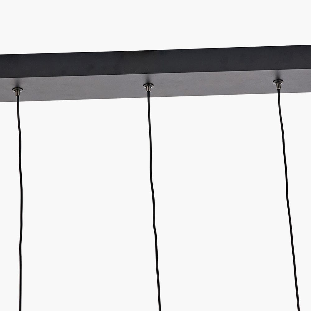 Xena Black and Rose Gold Metal 5 Drop LED Pendant.