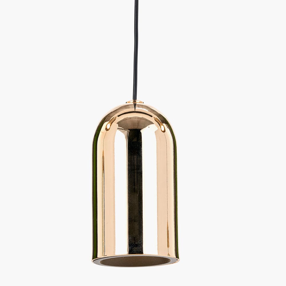 Pacific Lifestyle Outdoors Xena Black and Rose Gold Metal 5 Drop LED Pendant House of Isabella UK