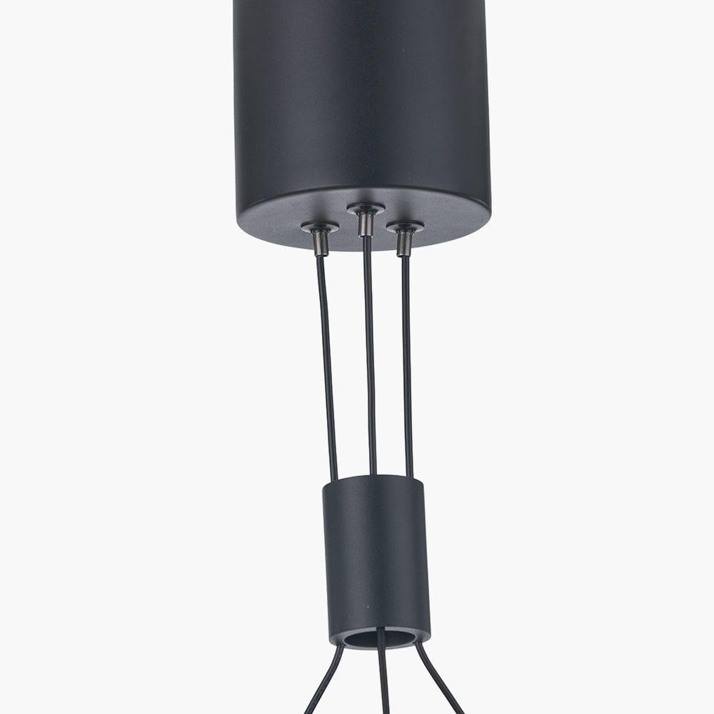 Pacific Lifestyle Outdoors Xena Black and Rose Gold Metal 8 Light LED Pendant House of Isabella UK