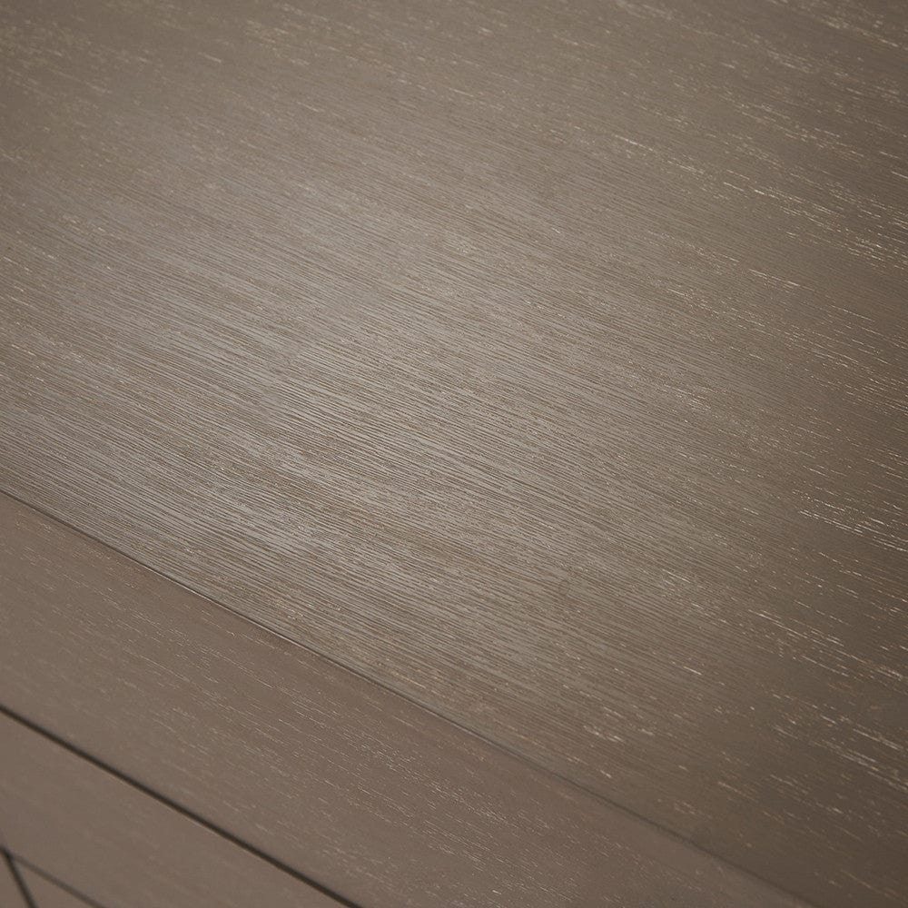 Ambroso Grey Wash Mango Wood and Silver Metal 6 Drawer Unit.